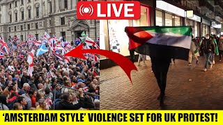 Islamist Activists Threaten Amsterdam Style Violence At UK Protest [upl. by Annawit]