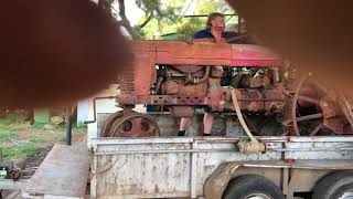 steel wheel farmall H first start barn find [upl. by Frankhouse]