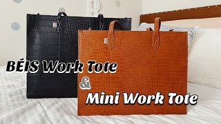 BÉIS Work Tote amp Mini Work Tote Size Comparison [upl. by Ariahs644]