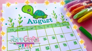 DIY  AUGUST CALENDAR  Bullet Journal decoration organization  easy [upl. by Perni182]