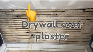 How To replace plaster with drywall TIPS amp TRICKS DIY project [upl. by Enecnarf850]