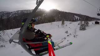 Skifahren Oberammergau Kolbensattel 150117 [upl. by Irap]