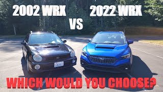 2002 WRX vs 2022 WRX Is newer REALLY better [upl. by Lletnom]