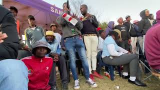 Soweto soccer commentator during soccer at Tshiawelo soccer games [upl. by Drarreg]