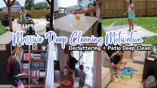 Massive Clean with me  Extreme Cleaning Motivation  Patio Deep Cleaning  Home Office Reset [upl. by Quinn525]