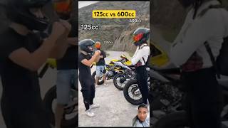 125cc vs 600cc biker motorcycle shorts [upl. by Nerak]