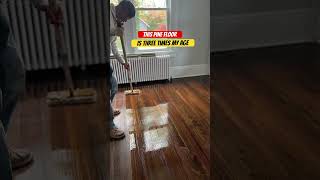 This pine floor is 3 time my agewoodfloorguyz hardwoodflooring jimmyfloorings woodflooring [upl. by Shulamith850]