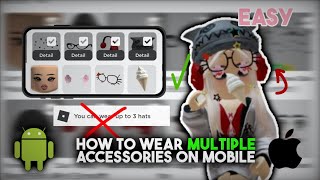 How to wear MULTIPLE ACCESSORIES On Roblox 2024 TRICK More than 1 item tutorial [upl. by Ahsetel]