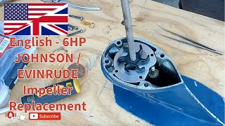 English  6HP JOHNSON  EVINRUDE IMPELLER REPLACEMENT [upl. by Federica]