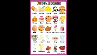 İngilizce Yiyecekler ve İçecekler  Learn English Vocabulary  Food and Drinks [upl. by Dwight]