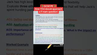 Part 3 How GCSE PE students should respond to a 9 mark question fyp shorts education pe gcse [upl. by Verney779]