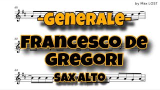 Francesco De Gregori  Generale  Sax alto [upl. by Russo211]