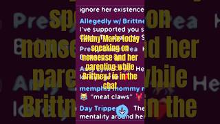 AllegedlyBrittneyJ Allegedlyopinion supporting TM while she speaks on nonsense and children [upl. by Anitsyrhk482]