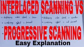 Interlaced vs Progressive ScanningDifference between interlaced and progressive scan [upl. by Nohsyt]