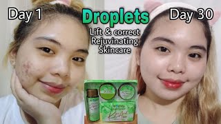 Droplets Lift amp Correct Rejuvenating Skincare review  My 1 month journey  tips  Shaina Lacorte [upl. by Killian]