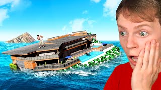 GTA 5  Franklins FLOATING HOUSE Upgrade Tsunami [upl. by Naamana]