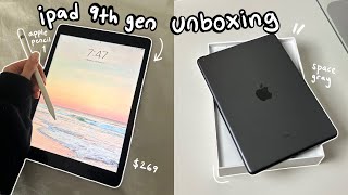 iPad 9th Generation  Apple Pencil Unboxing 📦  best iPad in 2024 [upl. by Rena791]