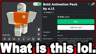 The new roblox animation bundle is so weird lol GOOD NEWS FOR R6 AVATARS [upl. by Anirtap]