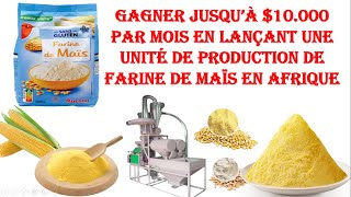 Gagnez jusquà 10000mois avec une unité de production de farine de maïs en Afrique [upl. by Eugenia]