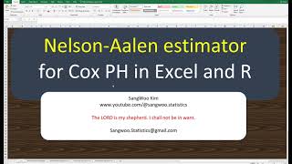 280 Nelson Aalen estimator in Excel and R [upl. by Huckaby649]