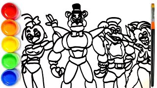 How to Draw Five Nights at Freddys Security Breach  Step By Step  FNAF  FNAF Drawing [upl. by Htaek]