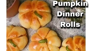 Pumpkin buns  Pumpkin dinner rolls Chicken cheese buns [upl. by Oirasan]