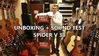 UNBOXING  TEST SOUND Line6 SPIDER V 30  Puntuación 10 [upl. by Perrin]