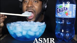 ASMR DRINKING BERRY FANTA AND EXTREME ICE EATING  MUKBANG NO TALKING [upl. by Redna]