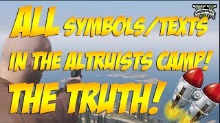 GTA 5 Meaning Of All The SymbolsTexts In The Altruists Camp Jetpack Related [upl. by Nojel635]