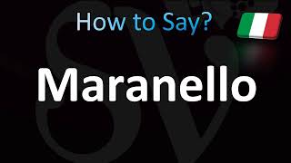 How to Pronounce Maranello Italian Ferrari [upl. by Gwenny]