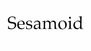 How to Pronounce Sesamoid [upl. by Stevena]