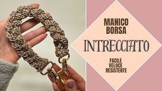 STAVOLTA INTRECCIATO MANICO BORSA UNCINETTO😉 crochet tutorial momiscrochet [upl. by Belding]