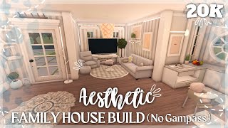 20K BLOXBURG AESTHETIC FAMILY HOUSE BUILD NO GAMEPASS [upl. by Nimsaj]