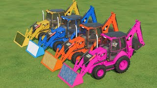 COLORS OF LOADER  CAT BACKHOE LOADERS IN FS22  FARMING SIMULATOR 22 [upl. by Fredek]