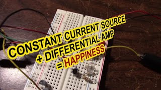 Adding a constant current source to a differential amplifier to improve common mode rejection [upl. by Arnie990]