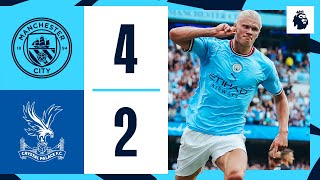 Highlights  Man City 42 Crystal Palace  Haaland scores first hattrick for City [upl. by Lenhard]