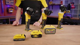 DeWALT DCG405 DCG406 i DCG405F  POPULARNE AKUMULATOROWE SZLIFIERKI KĄTOWE [upl. by Crandell]