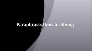 Paraphrase Umschreibung  deutsch  englisch [upl. by Kalfas]