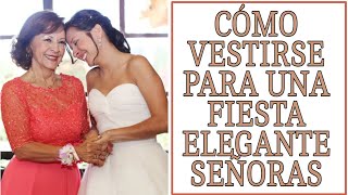 Los mejores Vestidos para fiesta casamiento para señoras mayores de 50 60 70 80 años moda elegancia [upl. by Tann664]