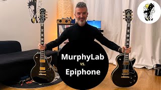 Gibson Custom 1968 MurphyLab vs Epiphone Custom Ebony [upl. by Suoirrad822]