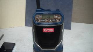 Ryobi Portable Radio Review  Ryobi One Radio Review and Demo [upl. by Fishback]