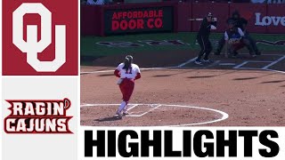 1 Oklahoma vs Louisiana Highlights  2024 College Softball  Softball Highlights [upl. by Nwahsear294]