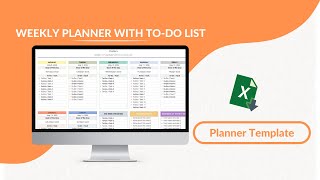 Weekly Planner With ToDo List Excel Template [upl. by Nancey]