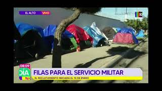 Largas filas para el reclutamiento militar [upl. by Leunamne]