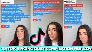 TIKTOK SINGING DUETS COMPILATION FEB 2024 officialemmawhite TIKTOK [upl. by Hauck]