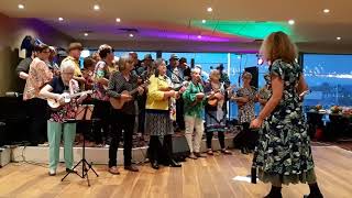 Ukastle Ukestra at the Central Coast Ukulele and Folk Festival August 2018 [upl. by Balf393]