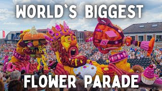 WORLDS BIGGEST FLOWER PARADE 2022  Bloemencors  Corso Zundert  Van Gogh house [upl. by Tiersten]