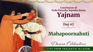 Day 07  MahaPoornahuti  Veda Purusha Saptaha Jnana Yajnam  Oct 12 2024  Prasanthi Nilayam [upl. by Dayna]