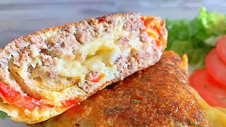 RECETTE OMELETTE AU CŒUR DE FROMAGE FONDANT [upl. by Docila108]