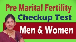 Pre Marital Fertility Checkup Test Men amp women in Tamil Preconception Pregnancy Test Care diet [upl. by Monro]